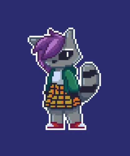 Pixel Raccoon