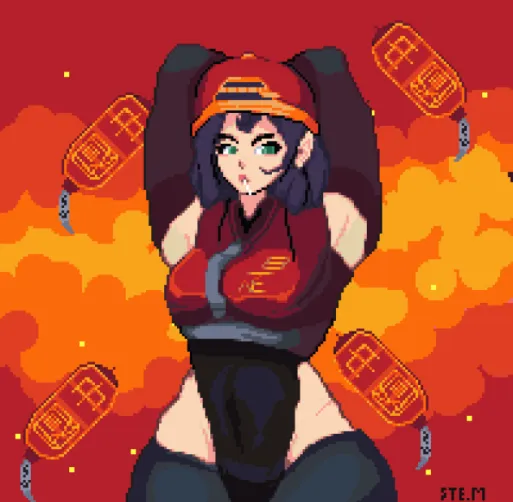 Pixel Fire Girl